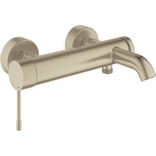 👉 Badkraan essence GROHE met omstelling, koppelingen en hartafstand van 15 cm, geborsteld nickel