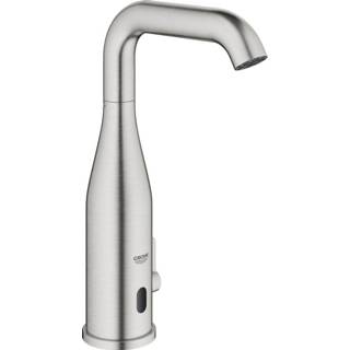 👉 Wastafelmengkraan GROHE Essence E infrarood elektronische M-size met menging en instelbare temperatuurbegrenzer, supersteel