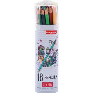 👉 Kleurpotlood stuks kleurpotloden Bruynzeel kleurpotloden, koker van 12 + 6 GRATIS 8712079476182