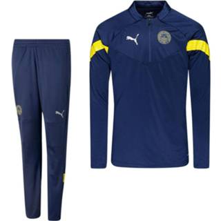 👉 Trainingspak blauw geel trainingspakken PUMA Fenerbahce SK 1/4-Zip 2022-2023 Donkerblauw