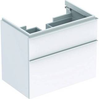👉 Wastafelonderkast wit glans wastafel onderbouwkast icon Geberit 2 laden 74x62 cm,