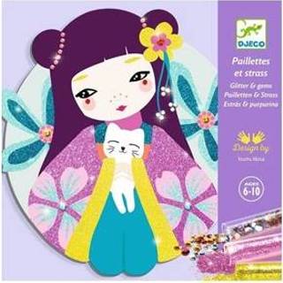 👉 Knutselset stuks schilder Djeco Glitter & Strass steentjes Onnanoko 3070900095236