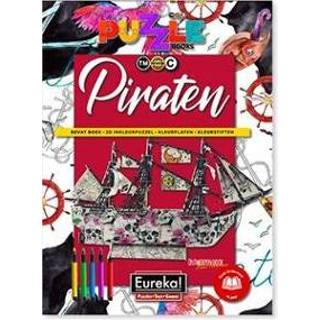 👉 Puzzelboek stuks kleurboeken Eureka 3D Puzzle Books Kleur- en - Piraten 9780992303389