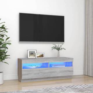 👉 Grijs eiken Tv-meubel met LED-verlichting 100x35x40 cm sonoma 8720286977927