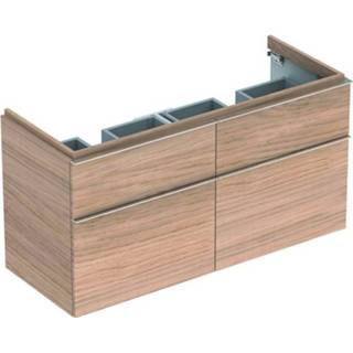 👉 Wastafelonderkast eiken wastafel onderbouwkast icon Geberit 4 laden 119x62 cm voor dubbele wastafel, naturel