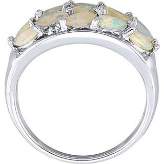 👉 Dames ring zilver wit vrouwen senioren Damesring met opalen en wittopazen 4055705647445