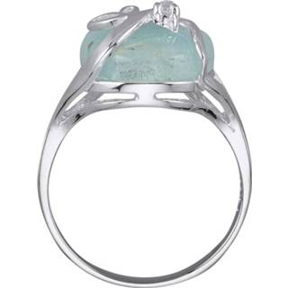 👉 Dames ring zilver vrouwen zilverkleur blauw aquamarijn Damesring met milky 4055707819970 4055707819949