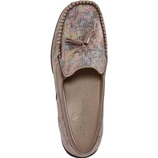 👉 Mocassin met karakteristieke mocassinnaad Naturläufer Taupe/Multicolor