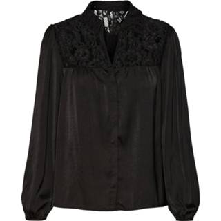 👉 Blous l vrouwen zwart Blouse met kanten details | vmluna 5715320947670