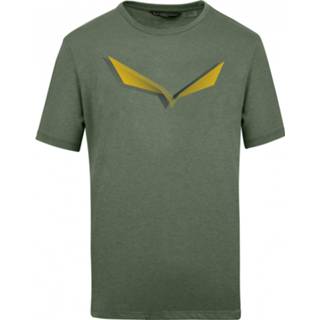 👉 Shirt mannen olijfgroen 48 Salewa - Lines Graphic Dry T-Shirt Sportshirt maat 48, 4053866432597