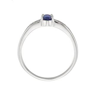 👉 Damesring blauw zilver vrouwen met 1 tanzaniet 4055708738034