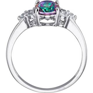 👉 Damesring multicolor zilver vrouwen met Mystic topaas 4055706694196