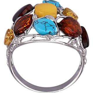 👉 Damesring multicolor zilver vrouwen 4055707092342