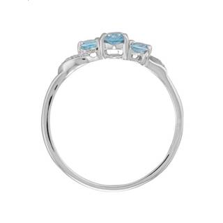 Damesring blauw zilver vrouwen met Swiss blauwtopazen (beh.) 4055709272162