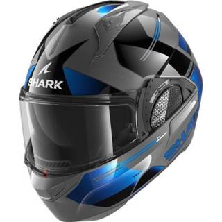 👉 Systeemhelm antraciet blauw m active Shark Evo Gt Tekline Chrom AUB 3664836640693