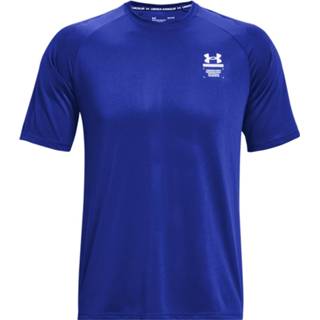 👉 Sport shirt mannen s SS blauw Under Armour Armourprint sportshirt he