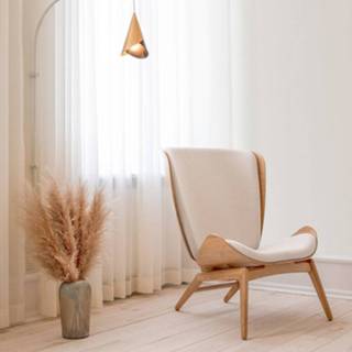 👉 Fauteuil wit houten beige The Reader White Sands 8720604645347