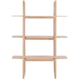 👉 Boekenkast houten hout bruin Muse room divider naturel - 140 cm 8720604646757