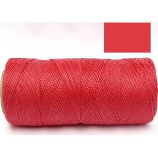 👉 Klos rood polyester active Macrame Koord - FEL / BRIGHT RED Waxed Cord 914 cm 1mm dik