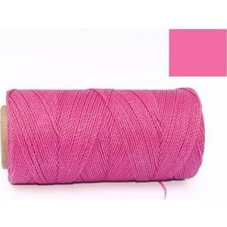👉 Klos roze polyester active Macrame Koord - FEL / HOT PINK Waxed Cord 914 cm 1mm dik