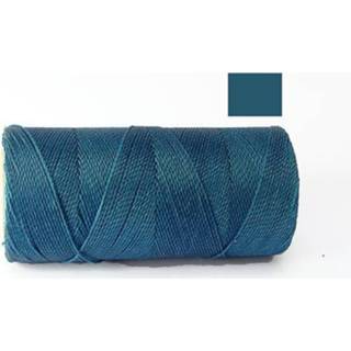 Klos blauw teal polyester active Macrame Koord - PETROL / BLUE Waxed Cord 914 cm 1mm dik