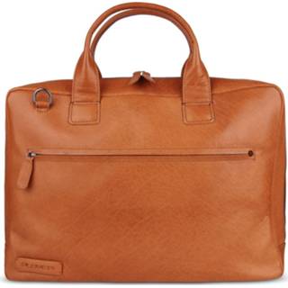 👉 Laptoptas bruin leer mannen schoudertas effen zwart active plevier Heren Leren 17.3 inch Rock Onyx Cognac 8719874261227