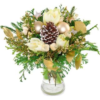 👉 Boeket witte Kerstwit met amaryllis