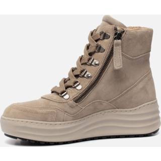 👉 Veterboots beige suede vrouwen Gabor 178349 4064032536582