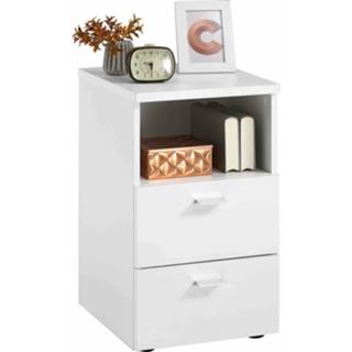 👉 Nachtkastje wit spaanplaat Iowa Mat 6097132611642