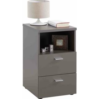 👉 Nachtkastje spaanplaat grijs Iowa Lava 6097133485440