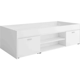 👉 Wit spaanplaat Bed Saturnus 90 cm 6097140237216