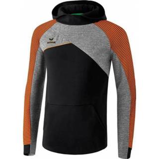 👉 Erima hoodie junior katoen/polyester zwart/oranje maat 152