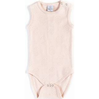 👉 Rompertje roze katoen junior Smallstuff romper Jaquard body mouwloos mt 74 5712352050392