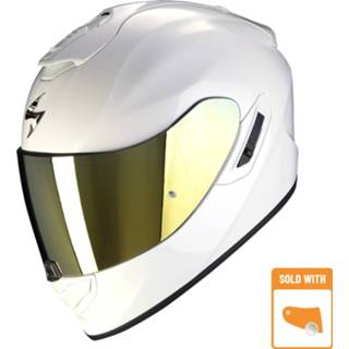 👉 Integraalhelm wit parel l active Scorpion Exo-1400 Evo Air Solid 3399990100249