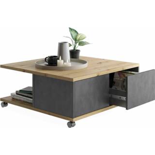👉 Salontafel eiken spaanplaat bruin Vince Artisan 6097132776723