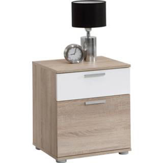 👉 Nachtkastje eiken spaanplaat bruin Leila 6097130656683