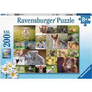 👉 Puzzel XXL dieren kinderpuzzels baby's Schattige Babydieren (200 stukjes) 4005556133536