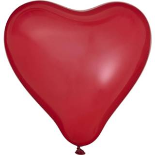 Hartballon rood rubber unisex Hart Ballonnen - 8 Stuks (rood) 8713745294949