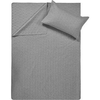 👉 Bedsprei zilver Microvezel-Polyester zwart Sleeptime - Wayfair Kleur: 8720105610691