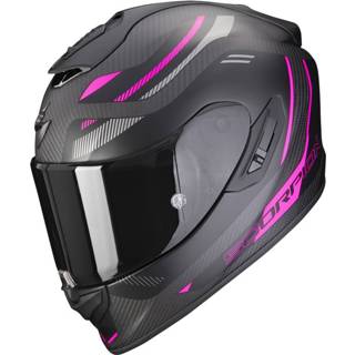 👉 Integraalhelm zwart roze carbon m active Scorpion Exo-1400 Evo Air Kydra Mat 3399990102106