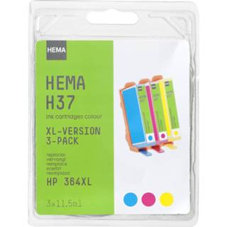 👉 XL unisex HEMA Cartridge H37 Voor De HP 364 CMY Multipack 8718537356133