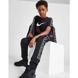 👉 Cargobroek zwart wit jongens kinderen Nike Sportswear Repeat van fleece voor - Black/Black/White Kind 196156090375