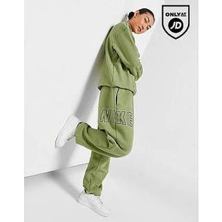 👉 Donkergroen XS vrouwen Nike Phoenix Fleece Varsity Joggers - Green Dames 196608191018