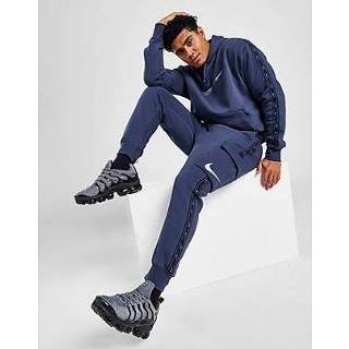 👉 Joggingbroek blauw grijs XS male mannen Nike Repeat Fleece Heren - Thunder Blue/Metallic Cool Grey 196152836052