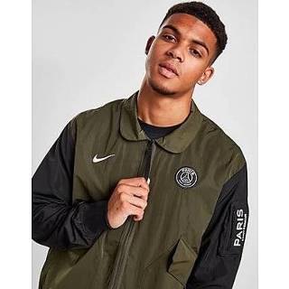 👉 Bomberjack kaki zwart wit s male mannen Nike Paris Saint-Germain Ongevoerd met rits over de hele lengte voor heren - Cargo Khaki/Black/White 196148449488