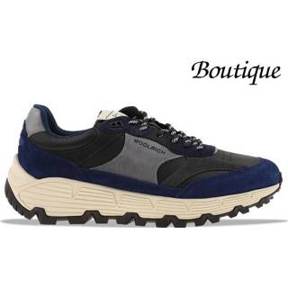 👉 Blauw suede unisex mannen Woolrich Classic Runner Heren 8056592875665