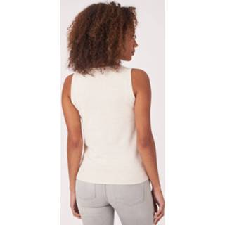 👉 Tanktop katoenmix vrouwen ivoor Basic gebreide van 8717597656306