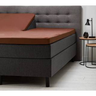 👉 Fresh & Co Comfort Splittopper Hoeslaken - Jersey 160 x 200/210 cm, Kleur: Cognac