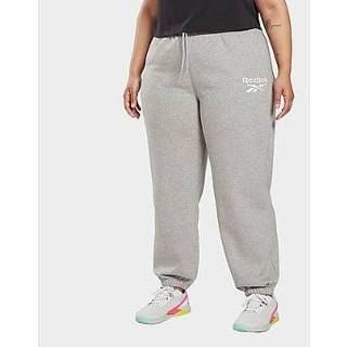👉 Joggingbroek grijs medium vrouwen Grey Heather Reebok identity logo fleece (plus size) - Dames 4065431482814