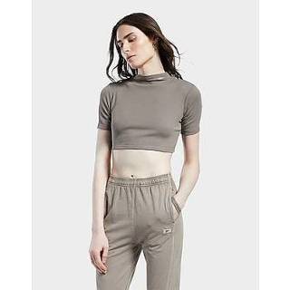 👉 Short sleeve grijs XXS vrouwen Trek Grey Reebok rib tight shirt - Dames 4065432274609